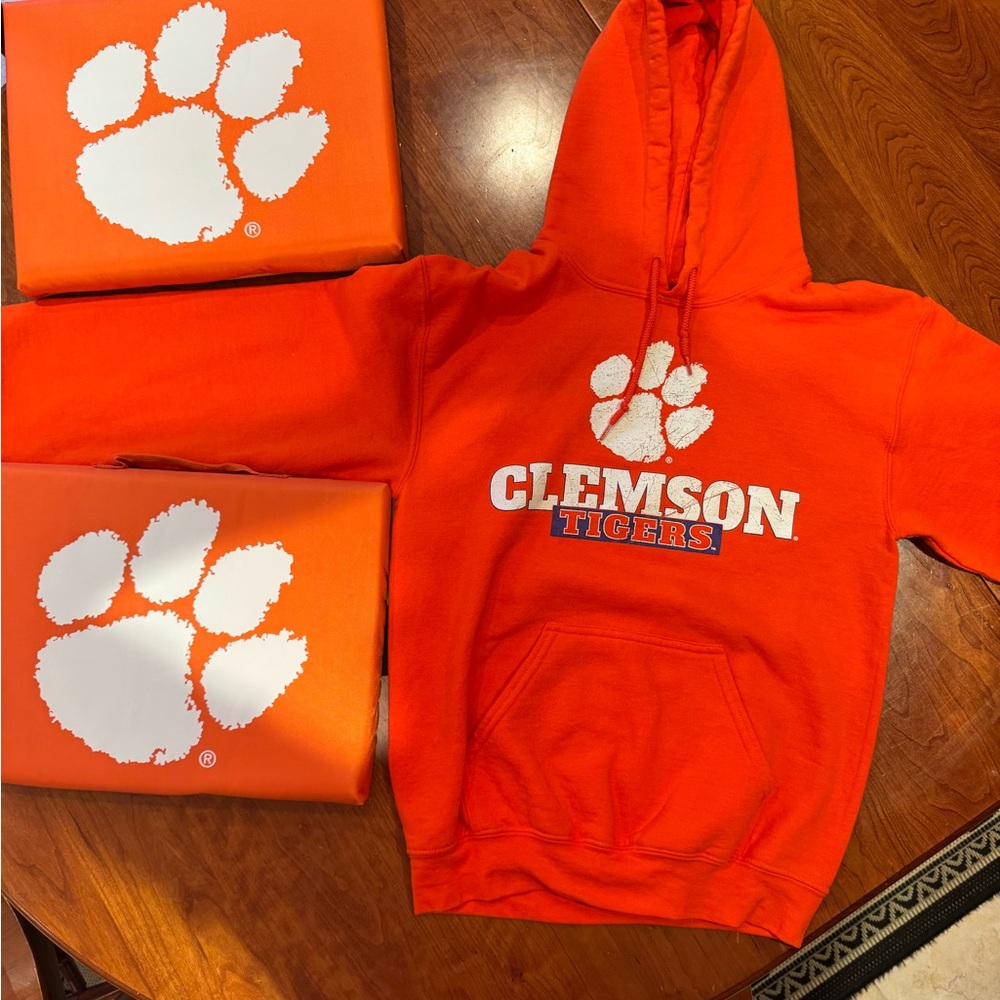 Clemson Tigers Orange Hoodie and 2 bonus Stadium Seats